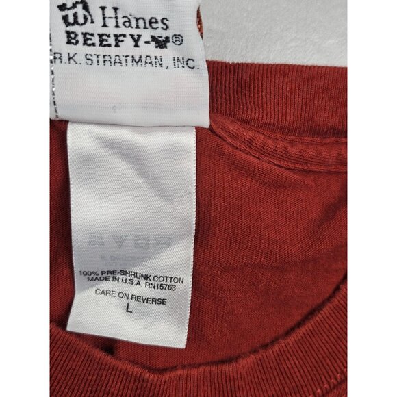 Harley Davidson Mens T-Shirt Lrg. Y2k RawHide Olathe KS. Burgundy. - Picture 5 of 8